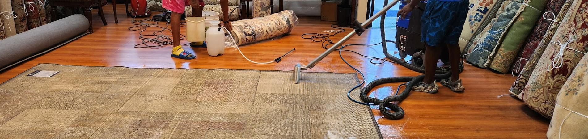 Banner of rug cleaning methods