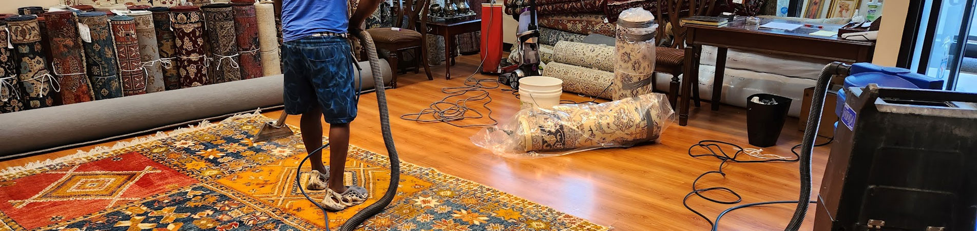 Banner of rug cleaning methods