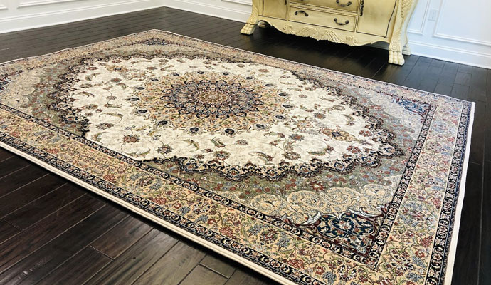 custom bordered rug repair