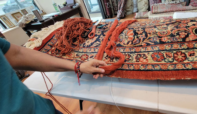 rug fringe repair