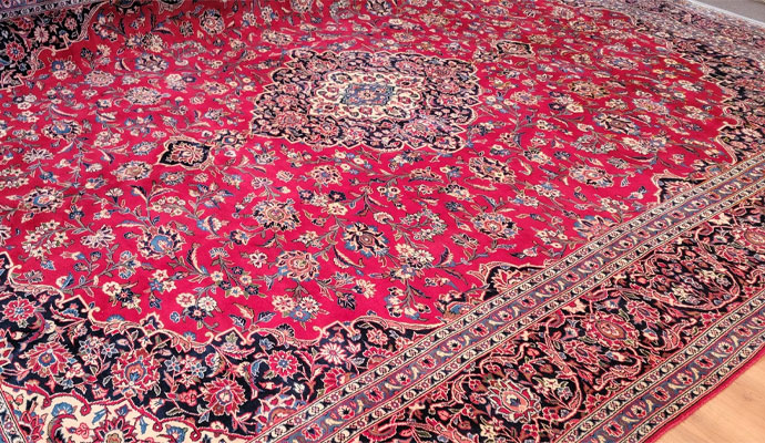 Turkish rug before and after cleaning