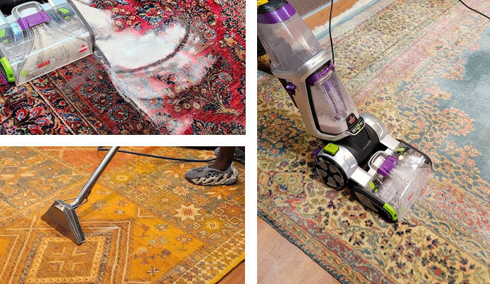 Turkish rug vacuum and wet cleaning services