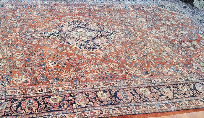 A discolored rug