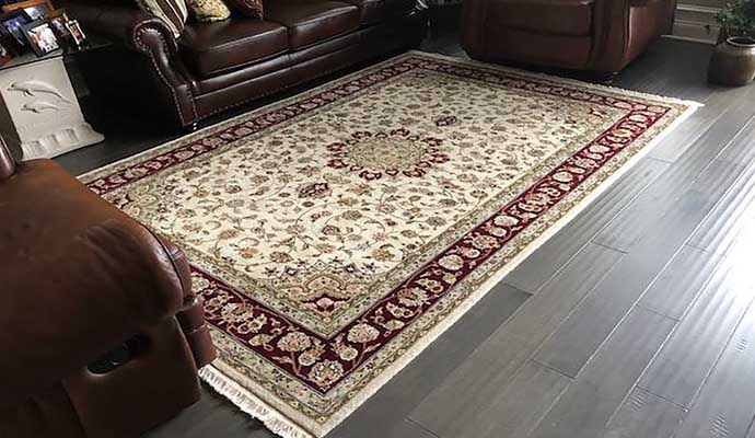 Persian rug in a living room