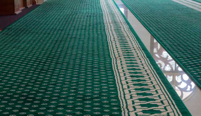 Prayer rugs in a Mosque